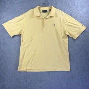 The Masters Polo Shirt Mens Large Yellow Golf PGA Augusta National Collection‎